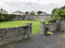 View of the mass grave at the Bon Secours Mother and Baby Home in the town of Tuam, County Galway, Ireland.