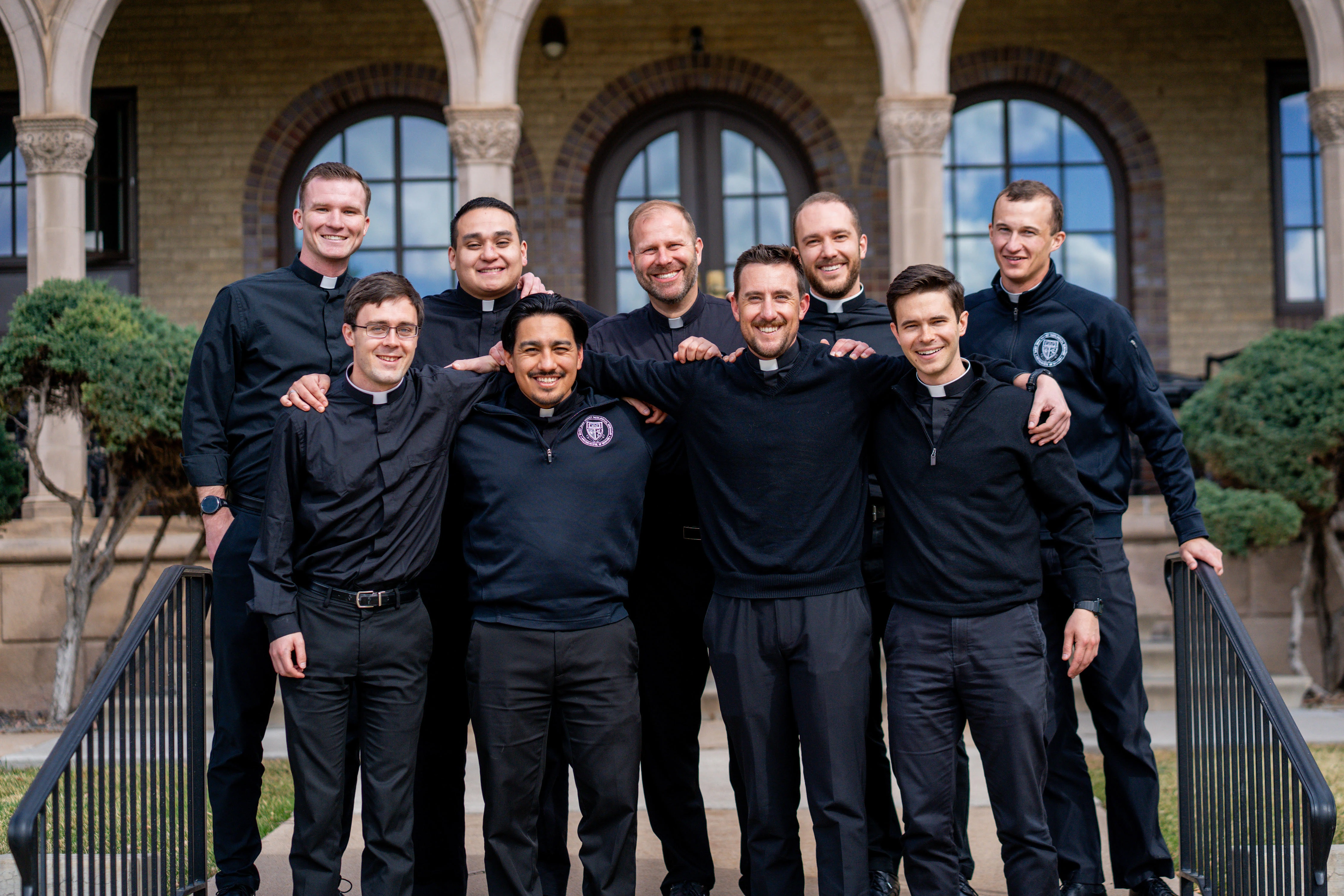Father Jason Wallace (top center) with Archdiocese of Denver seminarians.?w=200&h=150